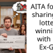 AITA for not sharing my lottery winnings with my Ex-GF?