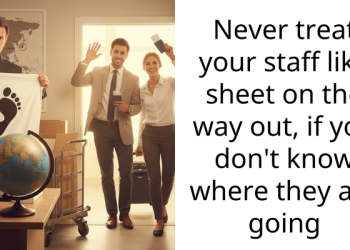 Never treat your staff like sheet on the way out, if you don’t know where they are going