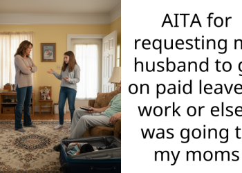 AITA for requesting my husband to go on paid leave at work or else I was going to my moms