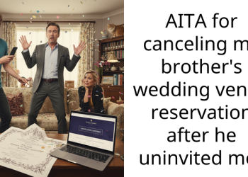 AITA for canceling my brother’s wedding venue reservation after he uninvited me?