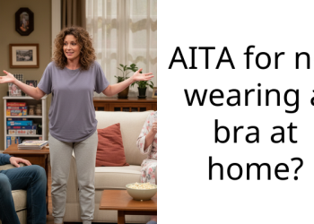 AITA for not wearing a bra at home?