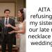 AITA for refusing to let my sister wear our late mom’s necklace on her wedding day?
