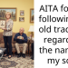 AITA for not following an old tradition regarding the name of my son?