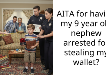 AITA for having my 9 year old nephew arrested for stealing my wallet?