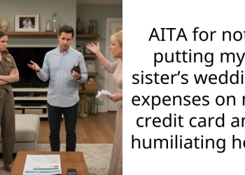 AITA for not putting my sister’s wedding expenses on my credit card and humiliating her?