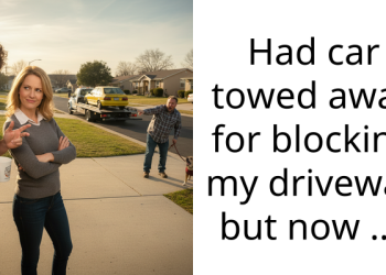 Had car towed away for blocking my driveway but now ….