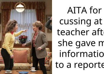 AITA for cussing at a teacher after she gave my information to a reporter?