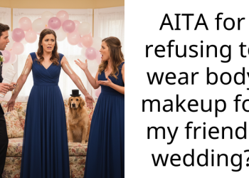 AITA for refusing to wear body makeup for my friends wedding?