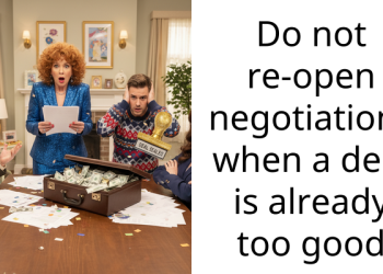 Do not re-open negotiations when a deal is already too good