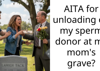 AITA for unloading on my s**rm donor at my mom’s grave?
