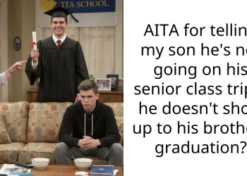 AITA for telling my son he’s not going on his senior cla*s trip if he doesn’t show up to his brothers graduation?