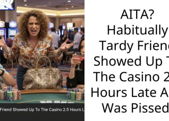 AITA? Habitually Tardy Friend Showed Up To The Casino 2.5 Hours Late And Was P**sed.