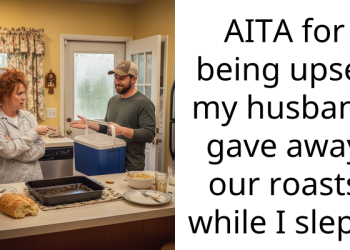 AITA for being upset my husband gave away our roasts while I slept?