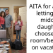AITA for always letting my middle daughter choose her room/bed first on vacations?