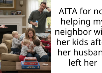 AITA for not helping my neighbor with her kids after her husband left her