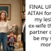 FINAL UPDATE: AITAH for telling my lesbian ex-wife that her partner cannot be my son’s mom.