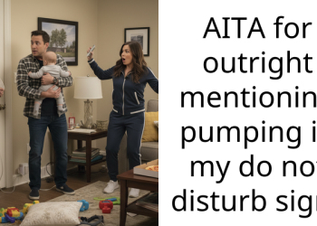 AITA for outright mentioning pumping in my do not disturb sign?