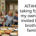 AITAH for taking food on my own while invited by my brother’s family?