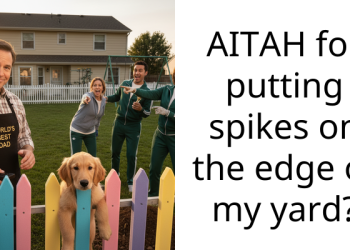 AITAH for putting spikes on the edge of my yard?