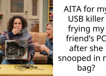 AITA for my USB k**ler frying my friend’s PC after she snooped in my bag?