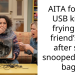 AITA for my USB k**ler frying my friend’s PC after she snooped in my bag?