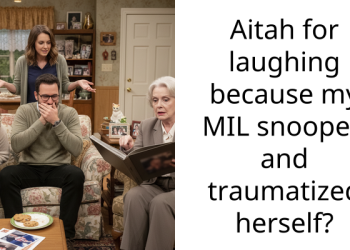 Aitah for laughing because my MIL snooped and traumatized herself?