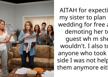 AITAH for expecting my sister to plan my wedding for free and demoting her to guest wh m she wouldn’t. I also told anyone who took her side I was not helping them anymore either.