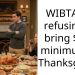 WIBTA for refusing to bring $100 minimum to Thanksgiving