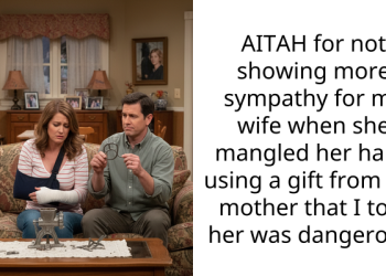 AITAH for not showing more sympathy for my wife when she mangled her hand using a gift from her mother that I told her was dangerous.