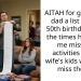 AITAH for giving my dad a list for his 50th birthday of all the times he made me miss my activities so his wife’s kids wouldn’t miss theirs?