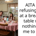 AITA for refusing to sit at a breakfast table with nothing for me to eat?