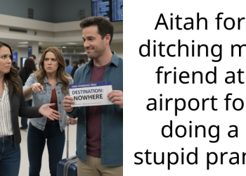Aitah for ditching my friend at airport for doing a stupid prank