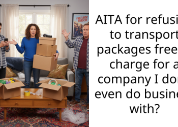 AITA for refusing to transport packages free of charge for a company I don’t even do business with?