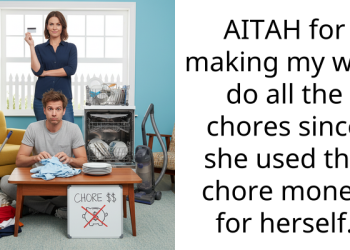 AITAH for making my wife do all the ch**es since she used the ch**e money for herself.