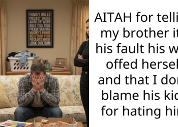 AITAH for telling my brother it’s his fault his wife offed herself and that I don’t blame his kids for hating him
