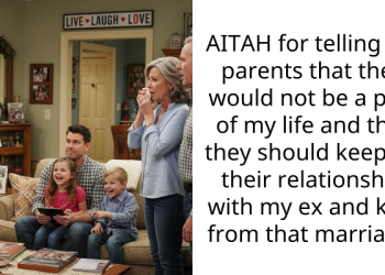 AITAH for telling my parents that they would not be a part of my life and that they should keep up their relationship with my ex and kids from that marriage.