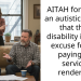 AITAH for telling an autistic person that their disability isn’t an excuse for not paying for services rendered?