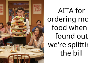 AITA for ordering more food when I found out we’re splitting the bill