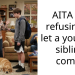 AITA for refusing to let a younger sibling come?