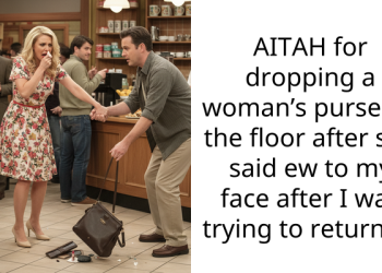 AITAH for dropping a woman’s purse on the floor after she said ew to my face after I was trying to return it?