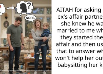 AITAH for asking my ex’s affair partner if she knew he was married to me when they started their affair and then using that to answer why I won’t help her out by babysitting her kid?