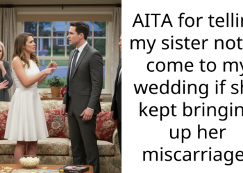 AITA for telling my sister not to come to my wedding if she kept bringing up her miscarriage?