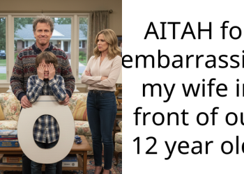 AITAH for “embarra*sing” my wife in front of our 12 year old?