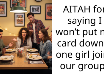 AITAH for saying I won’t put my card down if one girl joins our group?