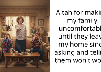 Aitah for making my family uncomfortable until they leave my home since asking and telling them won’t work.