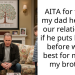AITA for telling my dad he’ll ruin our relationship if he puts his wife before what’s best for me and my brother?