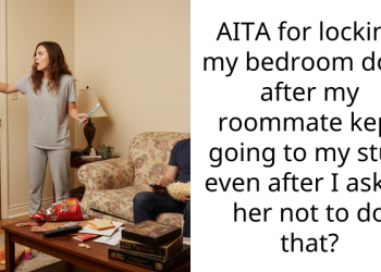 AITA for locking my bedroom door after my roommate kept going to my stuff even after I asked her not to do that?
