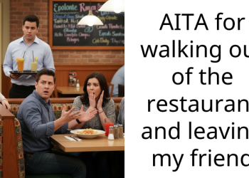 AITA for walking out of the restaurant and leaving my friend