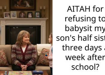 AITAH for refusing to babysit my son’s half sister three days a week after school?