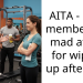 AITA – Gym member got mad at me for wiping up after him